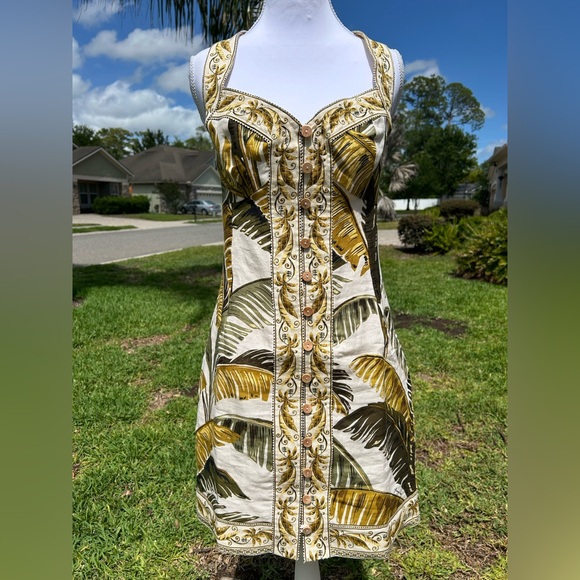 FARM Rio Dresses & Skirts - NWT🌷FARM Rio Trancoso Sand Sweetheart Neckline Sleeveless Mini Dress